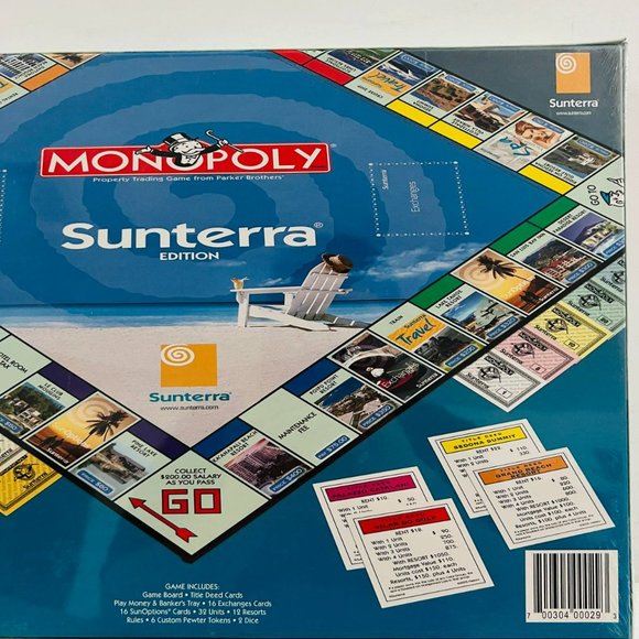 Vintage‎ Monopoly Sunterra Edition Board Game Hasbro USAopoly New Sealed - Picture 5 of 7